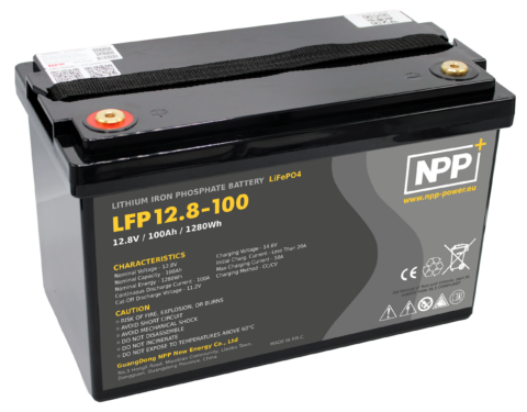 Batteria al litio LiFePO4 12,8V 100Ah NPP LFP12.8-100