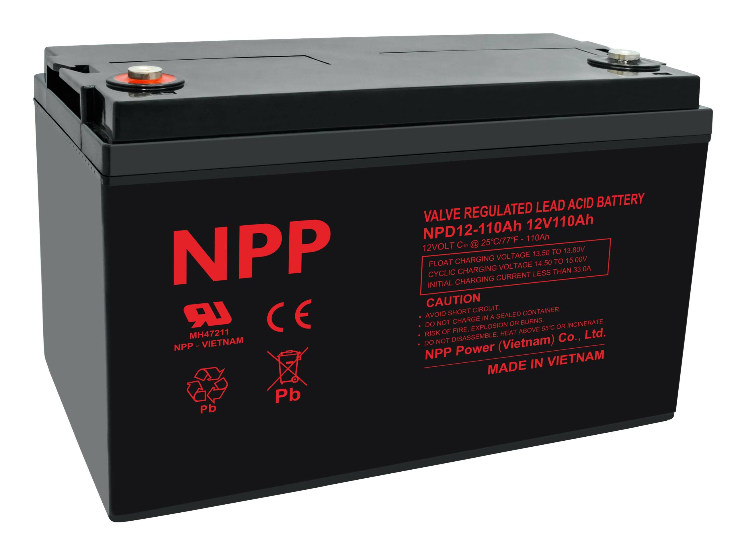 Batteria AGM 12V 110Ah NPP NPD12-110 – ciclo profondo