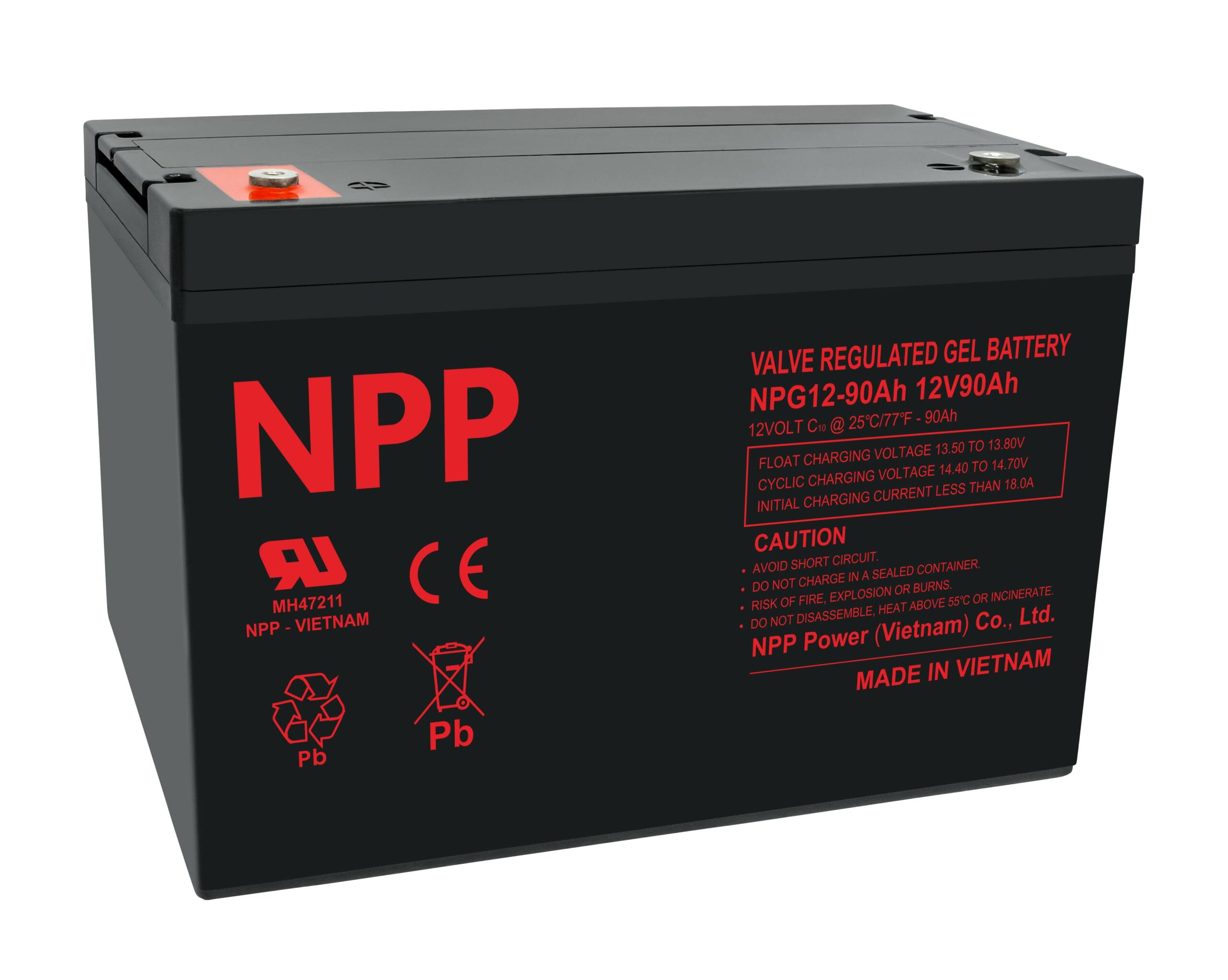 Batteria al gel 12V 90Ah NPP NPG12-90 – ciclo profondo
